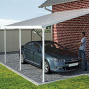 pergola adossee en polycarbonate 4 x 6 m